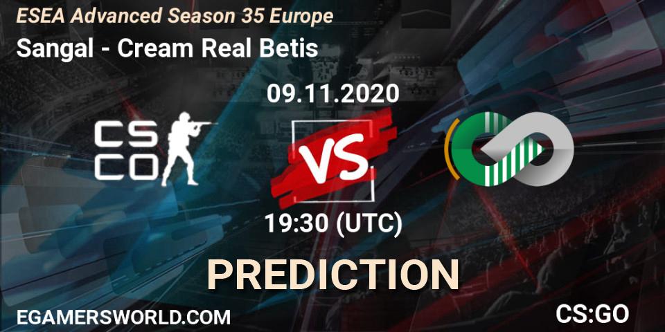 Prognose für das Spiel Sangal VS Cream Real Betis. 10.11.20. CS2 (CS:GO) - ESEA Advanced Season 35 Europe