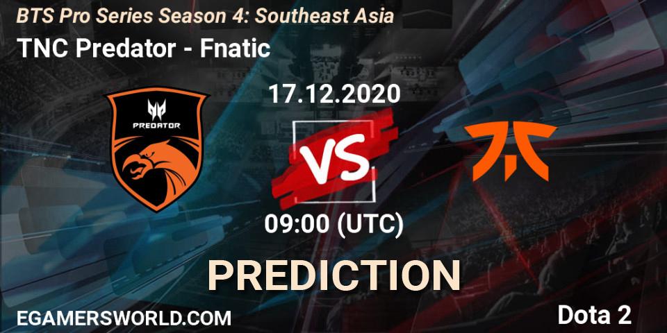 Prognose für das Spiel TNC Predator VS Fnatic. 17.12.2020 at 09:01. Dota 2 - BTS Pro Series Season 4: Southeast Asia