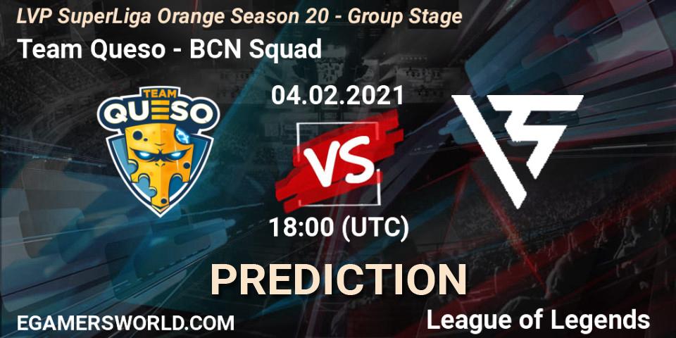 Prognose für das Spiel Team Queso VS BCN Squad. 04.02.21. LoL - LVP SuperLiga Orange Season 20 - Group Stage