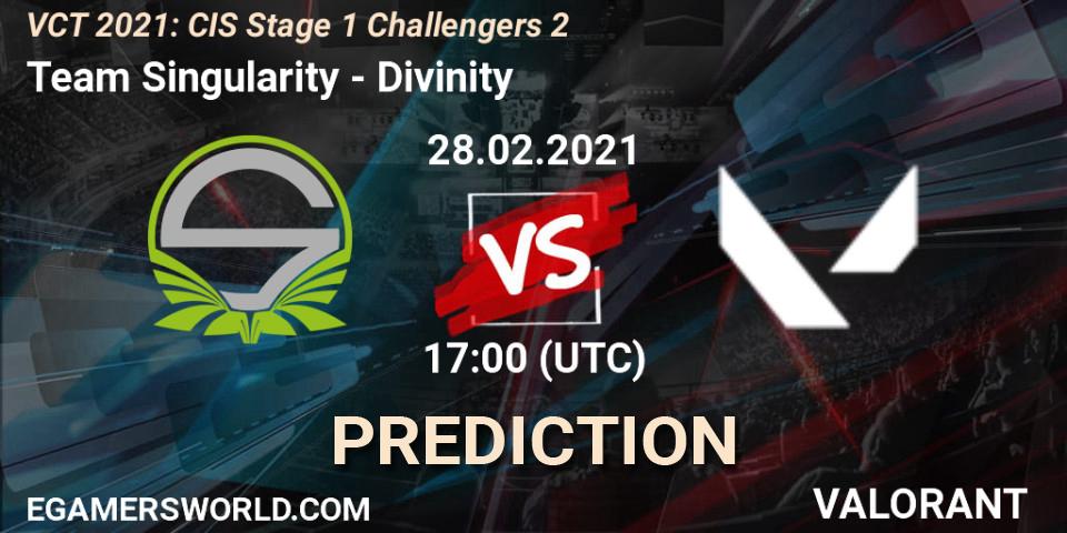 Prognose für das Spiel Team Singularity VS Divinity. 28.02.21. VALORANT - VCT 2021: CIS Stage 1 Challengers 2