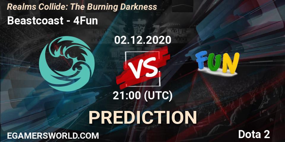 Prognose für das Spiel Beastcoast VS 4Fun. 03.12.20. Dota 2 - Realms Collide: The Burning Darkness