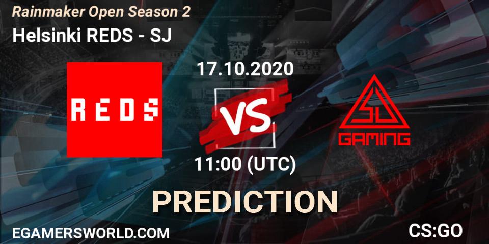 Prognose für das Spiel Helsinki REDS VS SJ. 17.10.20. CS2 (CS:GO) - Rainmaker Open Season 2