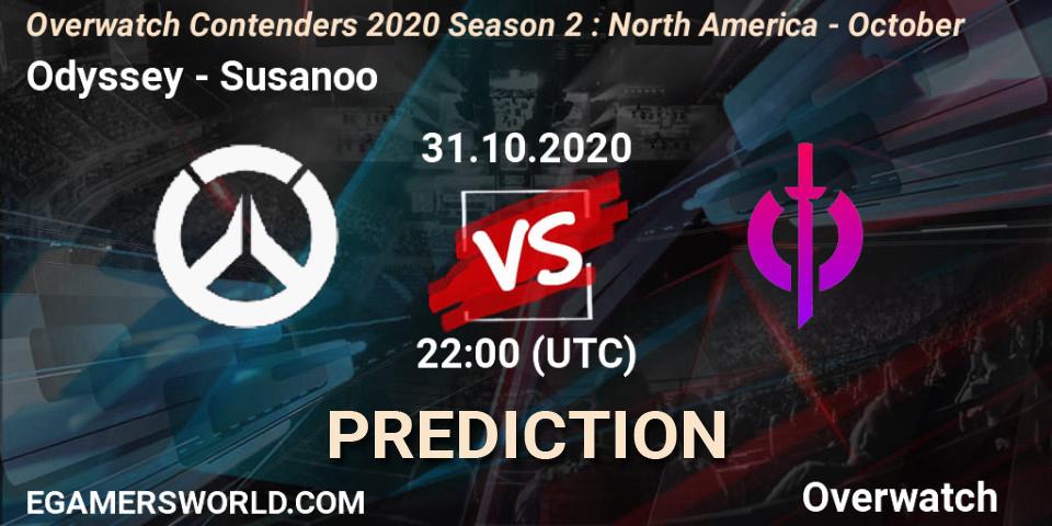 Prognose für das Spiel Odyssey VS Susanoo. 31.10.2020 at 22:00. Overwatch - Overwatch Contenders 2020 Season 2: North America - October