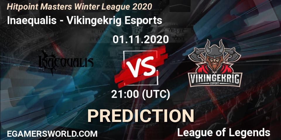 Prognose für das Spiel Inaequalis VS Vikingekrig Esports. 01.11.2020 at 21:00. LoL - Hitpoint Masters Winter League 2020