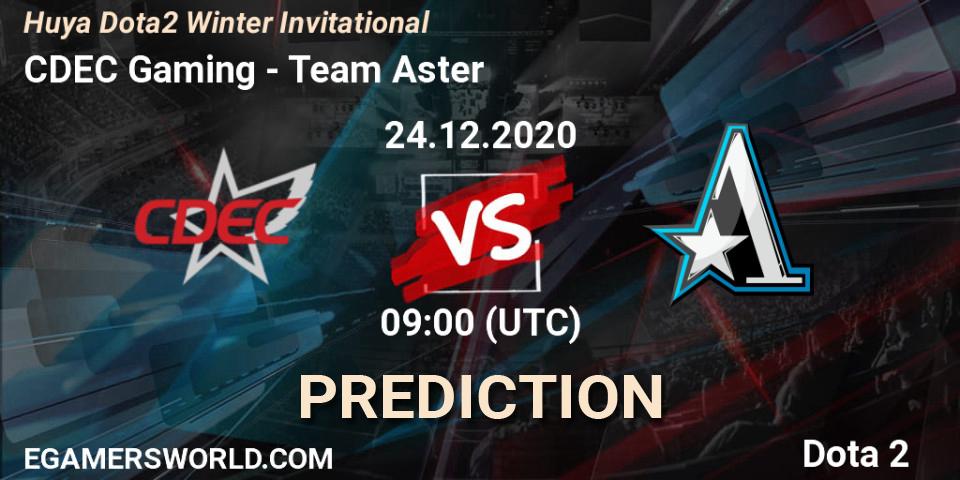 Prognose für das Spiel CDEC Gaming VS Team Aster. 24.12.20. Dota 2 - Huya Dota2 Winter Invitational