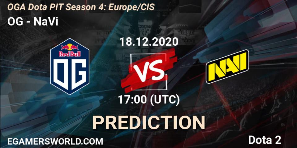 Prognose für das Spiel OG VS NaVi. 18.12.20. Dota 2 - OGA Dota PIT Season 4: Europe/CIS