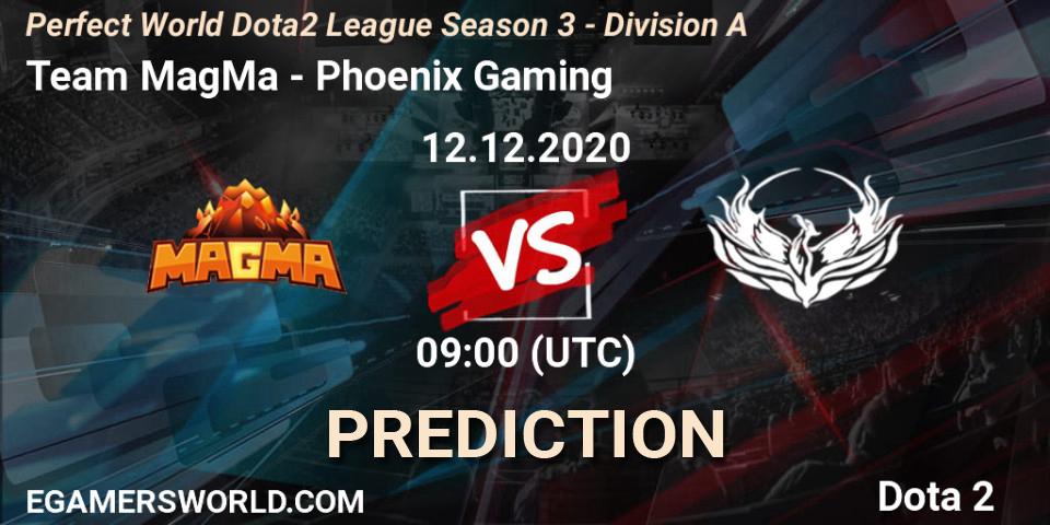 Prognose für das Spiel Team MagMa VS Phoenix Gaming. 12.12.2020 at 08:37. Dota 2 - Perfect World Dota2 League Season 3 - Division A