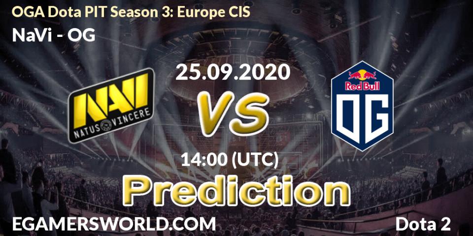 Prognose für das Spiel NaVi VS OG. 25.09.2020 at 13:26. Dota 2 - OGA Dota PIT Season 3: Europe CIS
