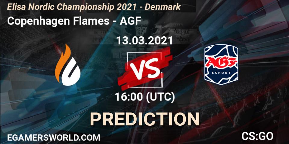 Prognose für das Spiel Copenhagen Flames VS AGF. 13.03.2021 at 16:05. Counter-Strike (CS2) - Elisa Nordic Championship 2021 - Denmark