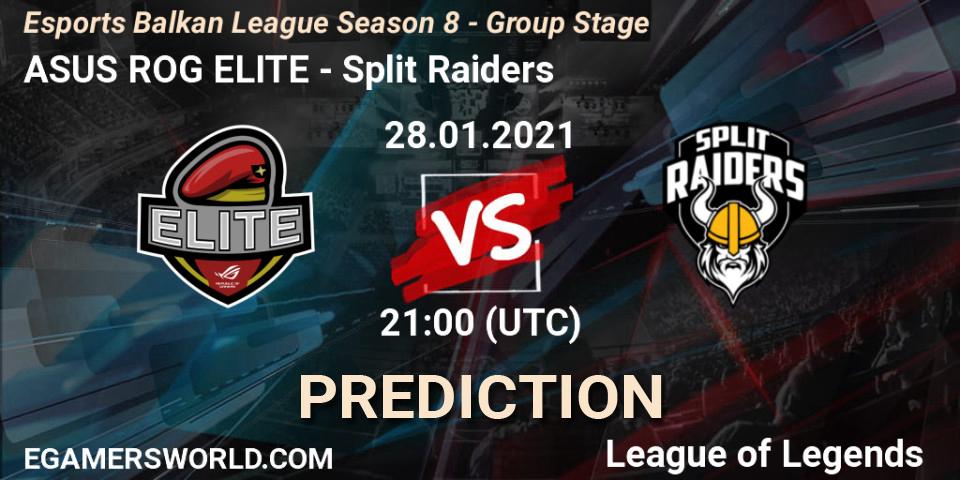 Prognose für das Spiel ASUS ROG ELITE VS Split Raiders. 28.01.2021 at 21:35. LoL - Esports Balkan League Season 8 - Group Stage