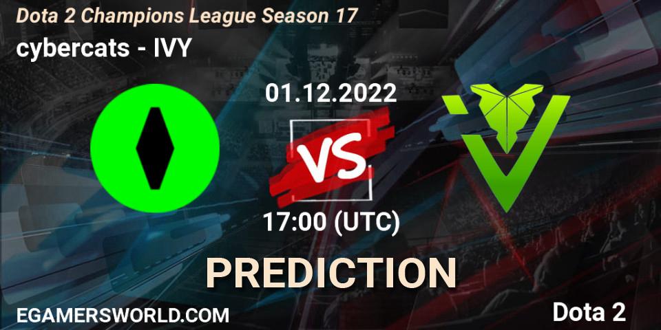 Prognose für das Spiel cybercats VS IVY. 01.12.22. Dota 2 - Dota 2 Champions League Season 17