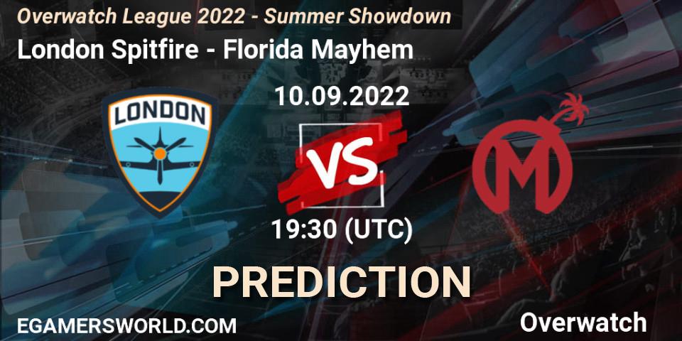 Prognose für das Spiel London Spitfire VS Florida Mayhem. 10.09.22. Overwatch - Overwatch League 2022 - Summer Showdown