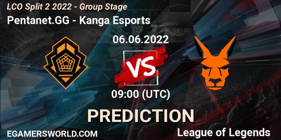 Prognose für das Spiel Pentanet.GG VS Kanga Esports. 06.06.2022 at 08:55. LoL - LCO Split 2 2022 - Group Stage