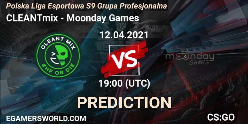 Prognose für das Spiel CLEANTmix VS Moonday Games. 12.04.2021 at 19:30. Counter-Strike (CS2) - Polska Liga Esportowa S9 Grupa Profesjonalna