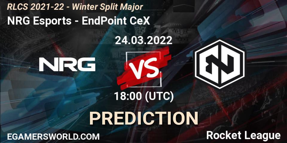 Prognose für das Spiel NRG Esports VS EndPoint CeX. 24.03.2022 at 20:00. Rocket League - RLCS 2021-22 - Winter Split Major