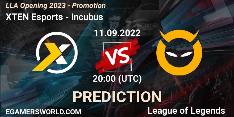 Prognose für das Spiel XTEN Esports VS Incubus. 10.09.22. LoL - LLA Opening 2023 - Promotion