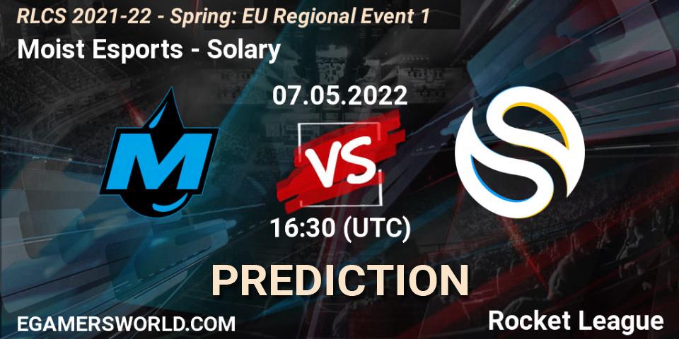 Prognose für das Spiel Moist Esports VS Solary. 07.05.2022 at 16:45. Rocket League - RLCS 2021-22 - Spring: EU Regional Event 1