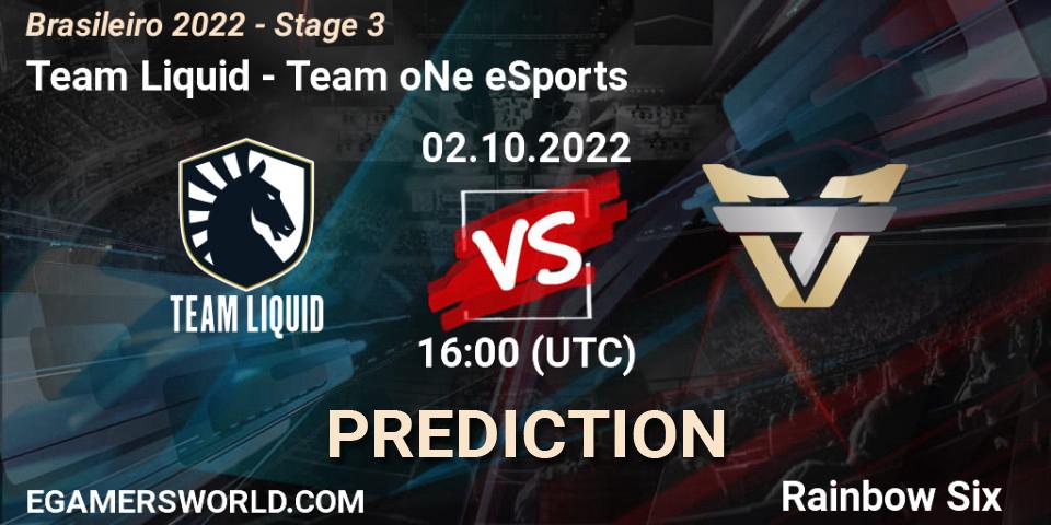 Prognose für das Spiel Team Liquid VS Team oNe eSports. 02.10.22. Rainbow Six - Brasileirão 2022 - Stage 3