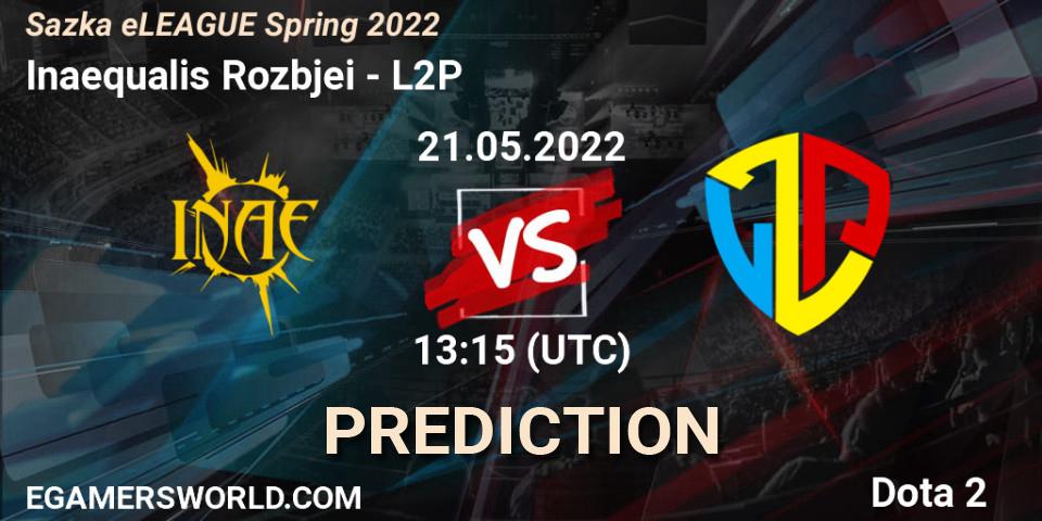 Prognose für das Spiel Inaequalis Rozbíječi VS L2P. 21.05.22. Dota 2 - Sazka eLEAGUE Spring 2022