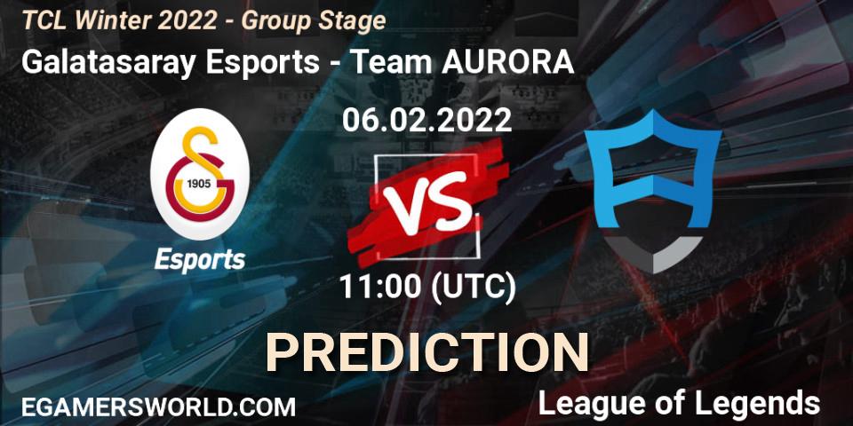 Prognose für das Spiel Galatasaray Esports VS Team AURORA. 06.02.22. LoL - TCL Winter 2022 - Group Stage