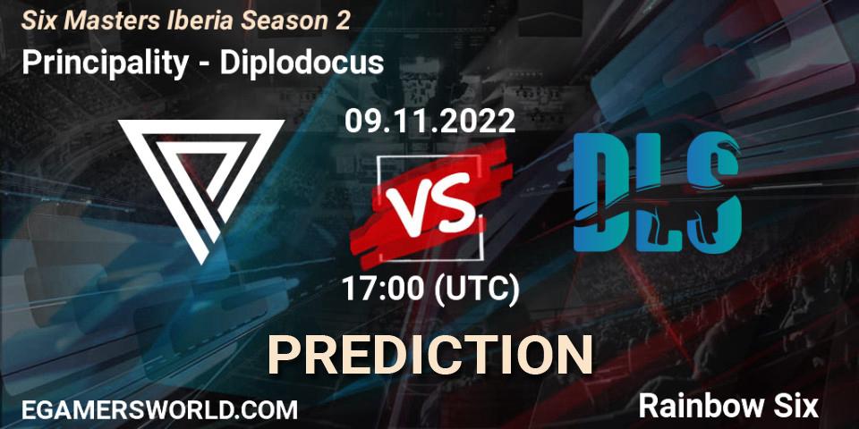Prognose für das Spiel Principality VS Diplodocus. 09.11.2022 at 17:00. Rainbow Six - Six Masters Iberia Season 2