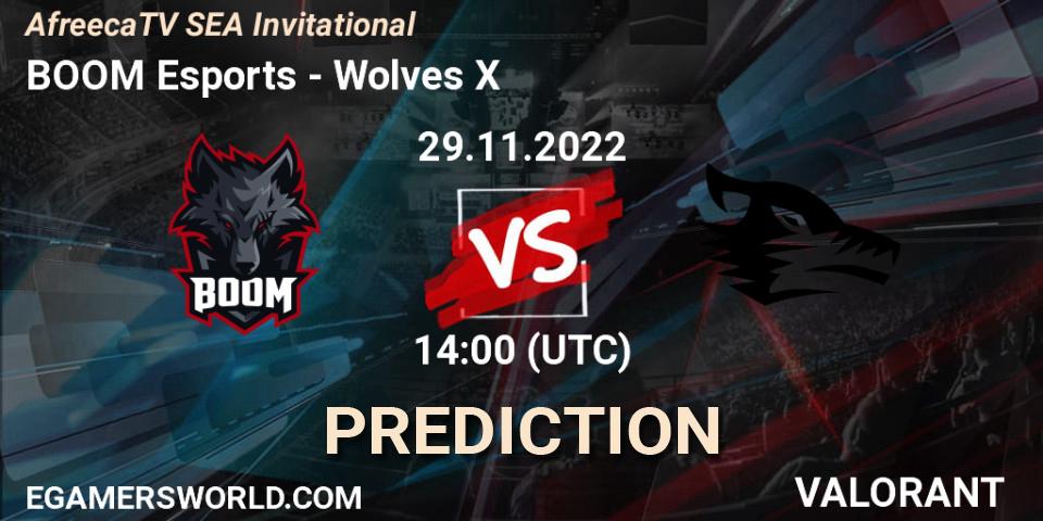 Prognose für das Spiel BOOM Esports VS Wolves X. 29.11.2022 at 14:40. VALORANT - AfreecaTV SEA Invitational