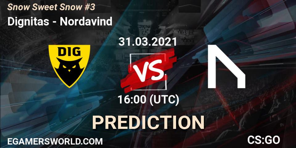 Prognose für das Spiel Dignitas VS Nordavind. 31.03.2021 at 16:00. Counter-Strike (CS2) - Snow Sweet Snow #3