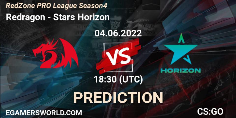 Prognose für das Spiel Redragon VS Stars Horizon. 05.06.22. CS2 (CS:GO) - RedZone PRO League Season 4