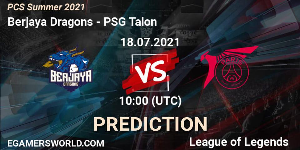 Prognose für das Spiel Berjaya Dragons VS PSG Talon. 18.07.2021 at 10:00. LoL - PCS Summer 2021