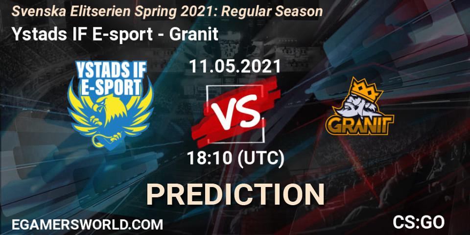 Prognose für das Spiel Ystads IF E-sport VS Granit. 11.05.21. CS2 (CS:GO) - Svenska Elitserien Spring 2021: Regular Season