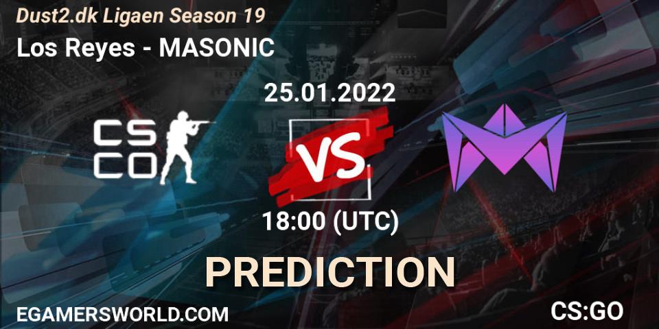Prognose für das Spiel Los Reyes VS MASONIC. 25.01.2022 at 18:00. Counter-Strike (CS2) - Dust2.dk Ligaen Season 19