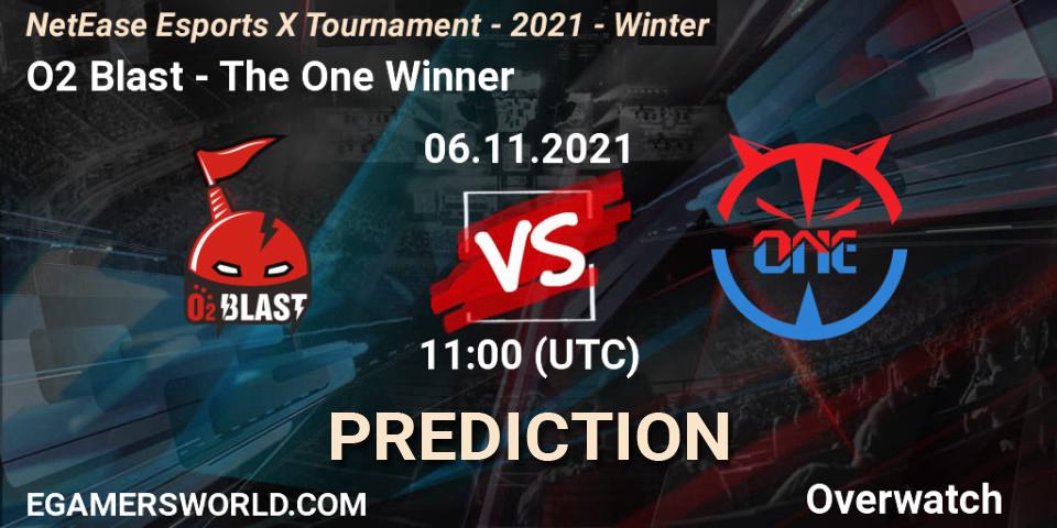 Prognose für das Spiel O2 Blast VS The One Winner. 06.11.21. Overwatch - NetEase Esports X Tournament - 2021 - Winter