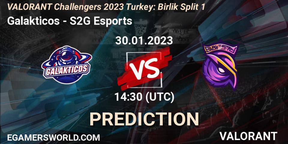 Prognose für das Spiel Galakticos VS S2G Esports. 30.01.23. VALORANT - VALORANT Challengers 2023 Turkey: Birlik Split 1