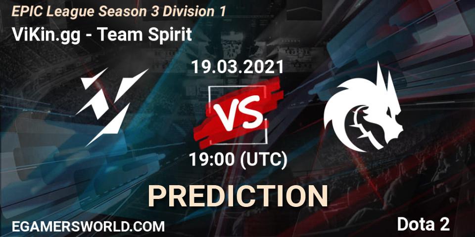 Prognose für das Spiel ViKin.gg VS Team Spirit. 19.03.2021 at 19:00. Dota 2 - EPIC League Season 3 Division 1