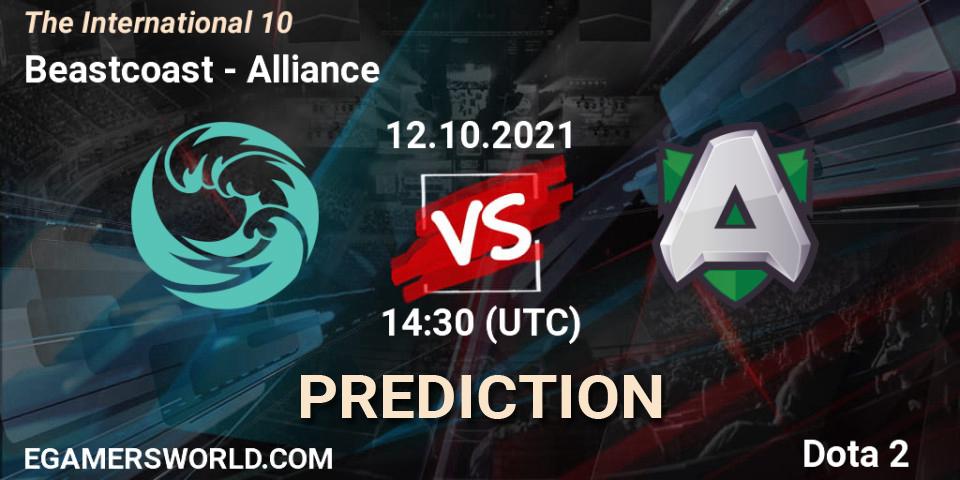 Prognose für das Spiel Beastcoast VS Alliance. 12.10.21. Dota 2 - The Internationa 2021