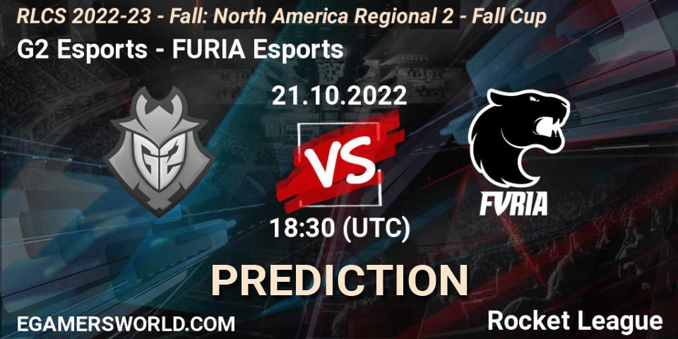 Prognose für das Spiel G2 Esports VS FURIA Esports. 21.10.2022 at 18:30. Rocket League - RLCS 2022-23 - Fall: North America Regional 2 - Fall Cup