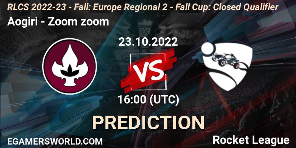Prognose für das Spiel Aogiri VS Zoom zoom. 23.10.2022 at 16:00. Rocket League - RLCS 2022-23 - Fall: Europe Regional 2 - Fall Cup: Closed Qualifier