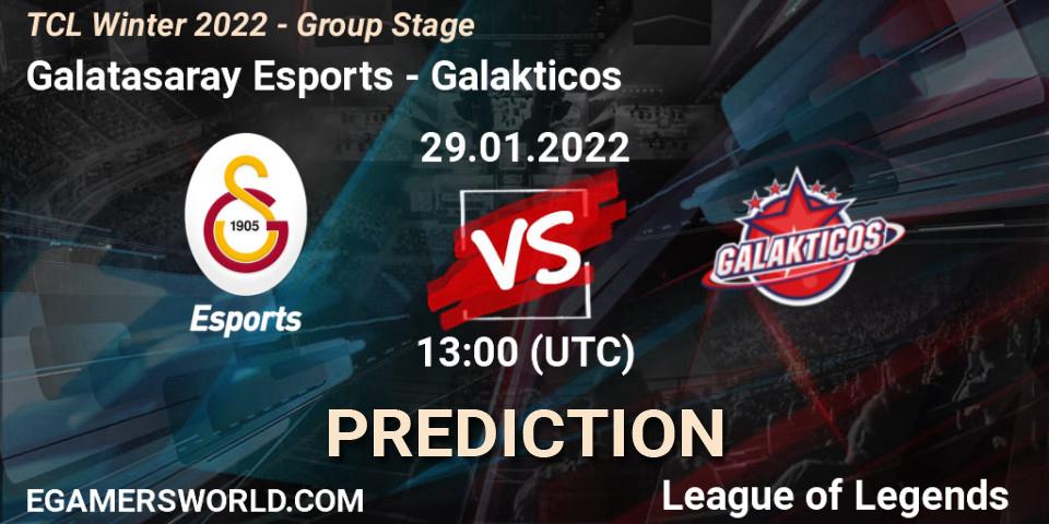 Prognose für das Spiel Galatasaray Esports VS Galakticos. 29.01.22. LoL - TCL Winter 2022 - Group Stage