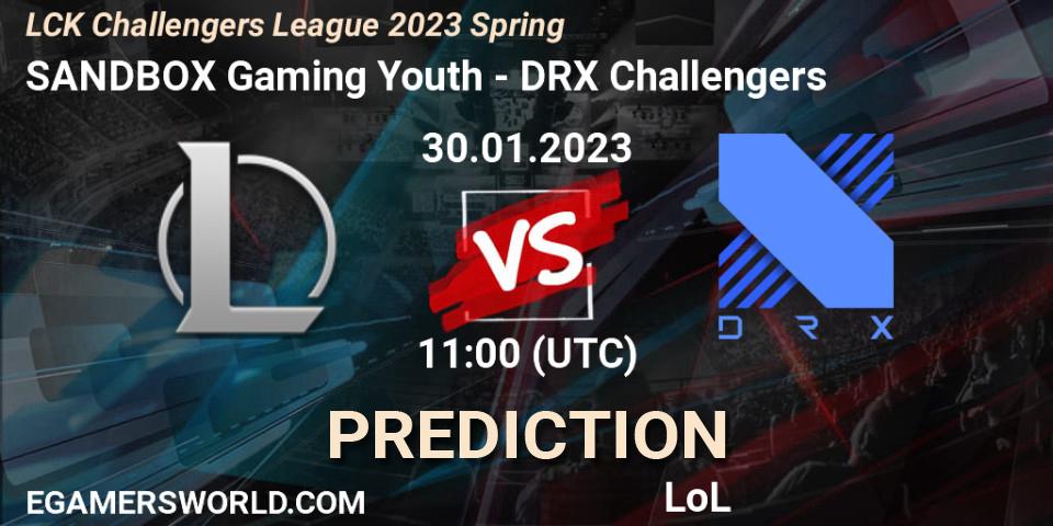 Prognose für das Spiel SANDBOX Gaming Youth VS DRX Challengers. 30.01.23. LoL - LCK Challengers League 2023 Spring