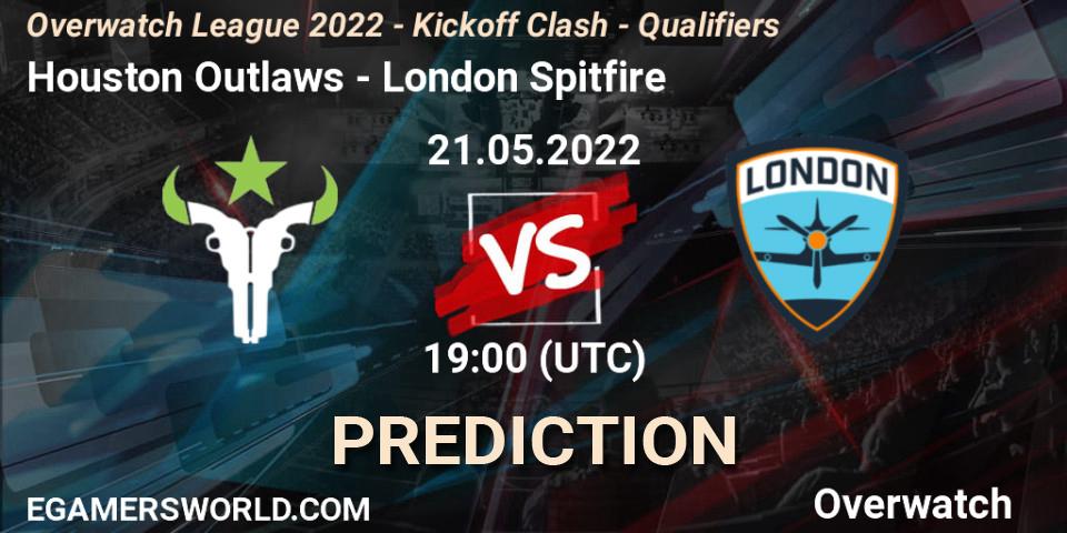 Prognose für das Spiel Houston Outlaws VS London Spitfire. 21.05.22. Overwatch - Overwatch League 2022 - Kickoff Clash - Qualifiers