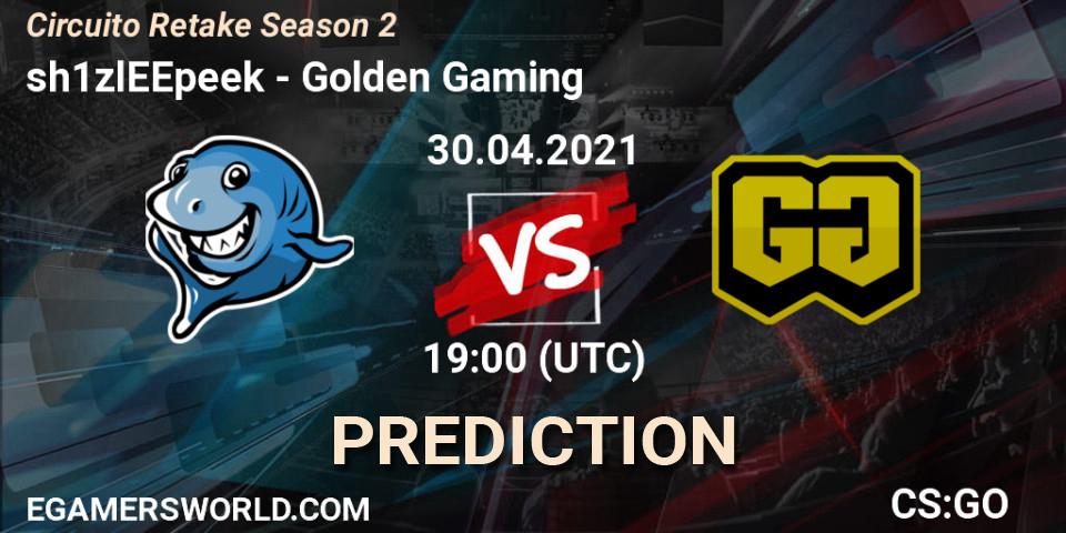 Prognose für das Spiel sh1zlEEpeek VS Golden Gaming. 30.04.2021 at 19:00. Counter-Strike (CS2) - Circuito Retake Season 2