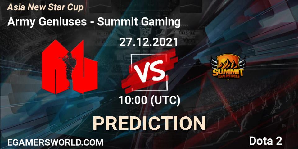 Prognose für das Spiel Army Geniuses VS Forest. 27.12.21. Dota 2 - Asia New Star Cup