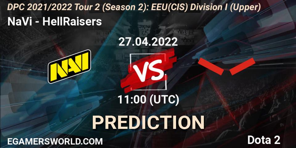 Prognose für das Spiel NaVi VS HellRaisers. 27.04.22. Dota 2 - DPC 2021/2022 Tour 2 (Season 2): EEU(CIS) Division I (Upper)