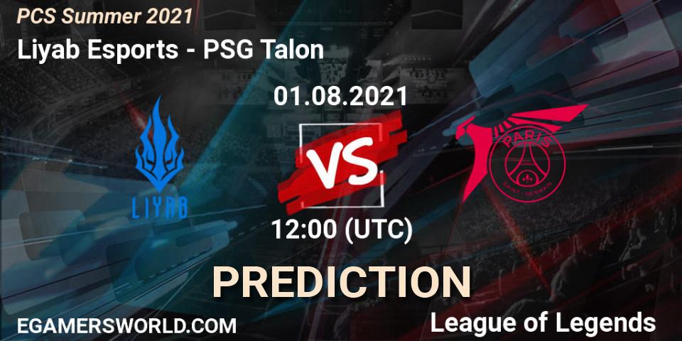 Prognose für das Spiel Liyab Esports VS PSG Talon. 01.08.21. LoL - PCS Summer 2021