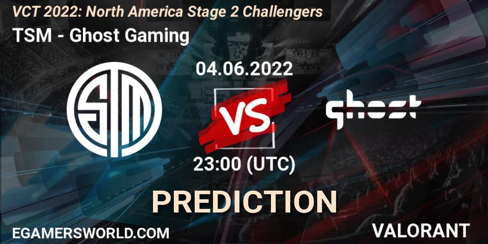 Prognose für das Spiel TSM VS Ghost Gaming. 04.06.2022 at 22:45. VALORANT - VCT 2022: North America Stage 2 Challengers