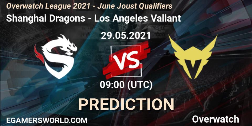 Prognose für das Spiel Shanghai Dragons VS Los Angeles Valiant. 29.05.2021 at 09:00. Overwatch - Overwatch League 2021 - June Joust Qualifiers
