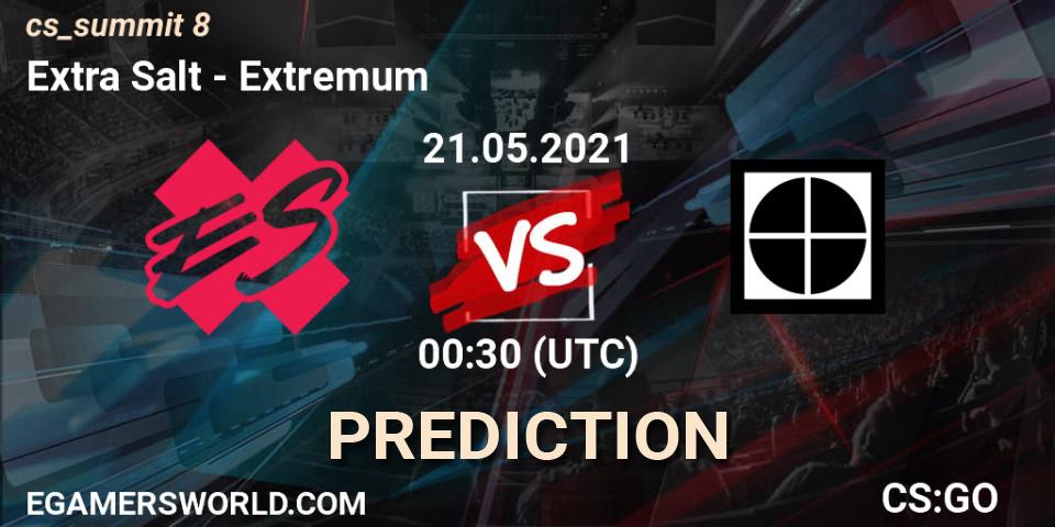 Prognose für das Spiel Extra Salt VS Extremum. 21.05.21. CS2 (CS:GO) - cs_summit 8