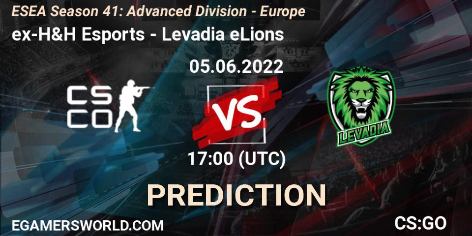 Prognose für das Spiel ex-H&H Esports VS Levadia eLions. 05.06.2022 at 17:00. Counter-Strike (CS2) - ESEA Season 41: Advanced Division - Europe