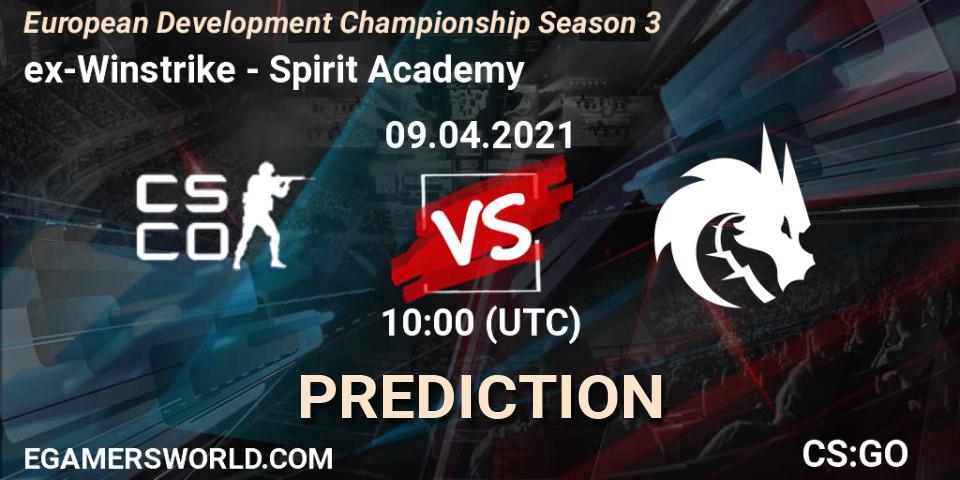 Prognose für das Spiel 1WIN VS Spirit Academy. 09.04.2021 at 10:00. Counter-Strike (CS2) - European Development Championship Season 3