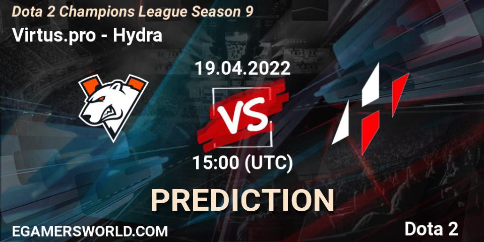 Prognose für das Spiel Virtus.pro VS Hydra. 19.04.22. Dota 2 - Dota 2 Champions League Season 9